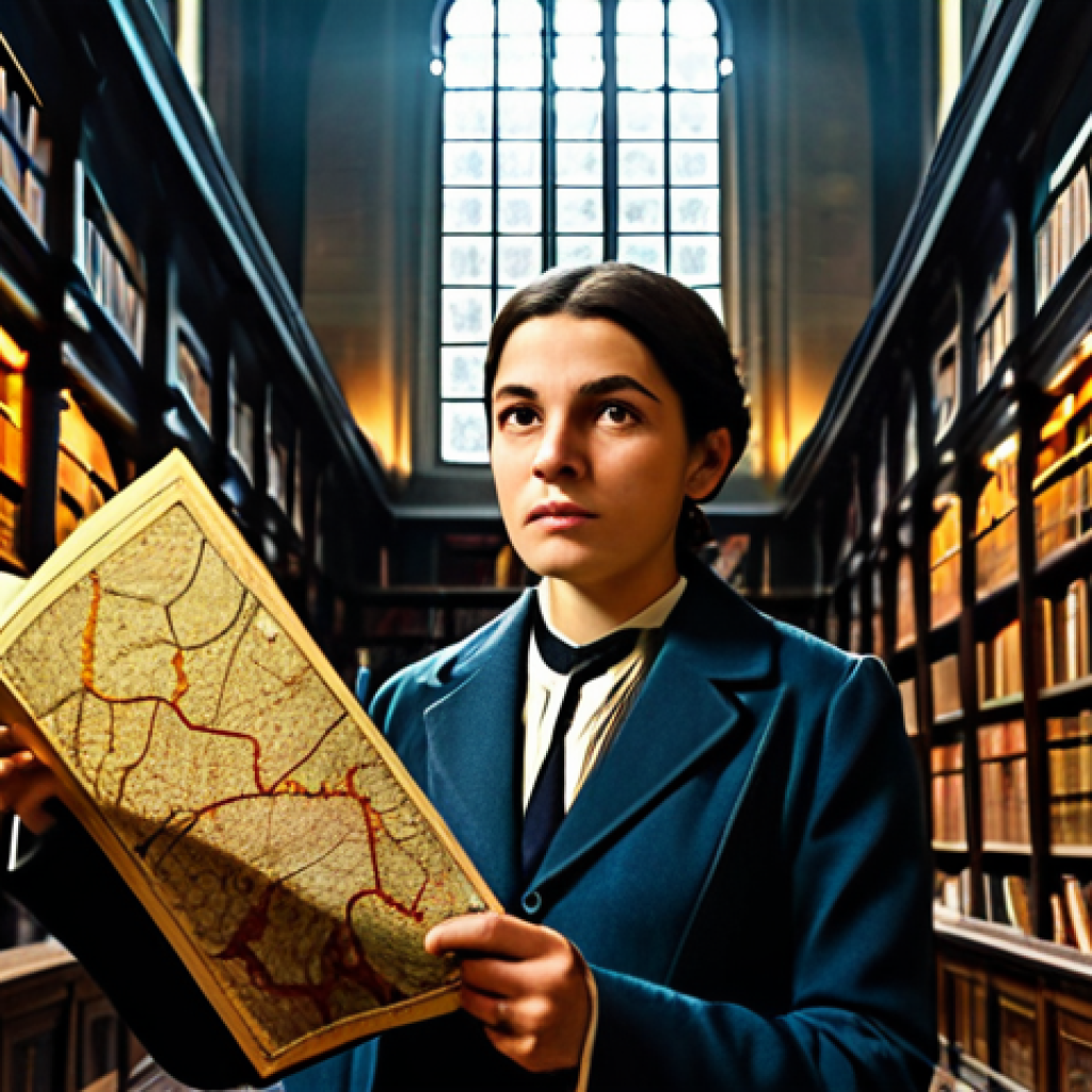 The Time-Traveling Scholar**

"A determined female historian, fully clothed in modest, period-appropriate attire reminiscent of 1920s Istanbul, stands amidst towering bookshelves in a grand, old library. Golden light streams through stained-glass windows, illuminating dust motes dancing in the air. She holds an ancient-looking map, brow furrowed in concentration. Perfect anatomy, natural pose, well-formed hands. Safe for work, appropriate content, professional, family-friendly, high-resolution, detailed textures."

**