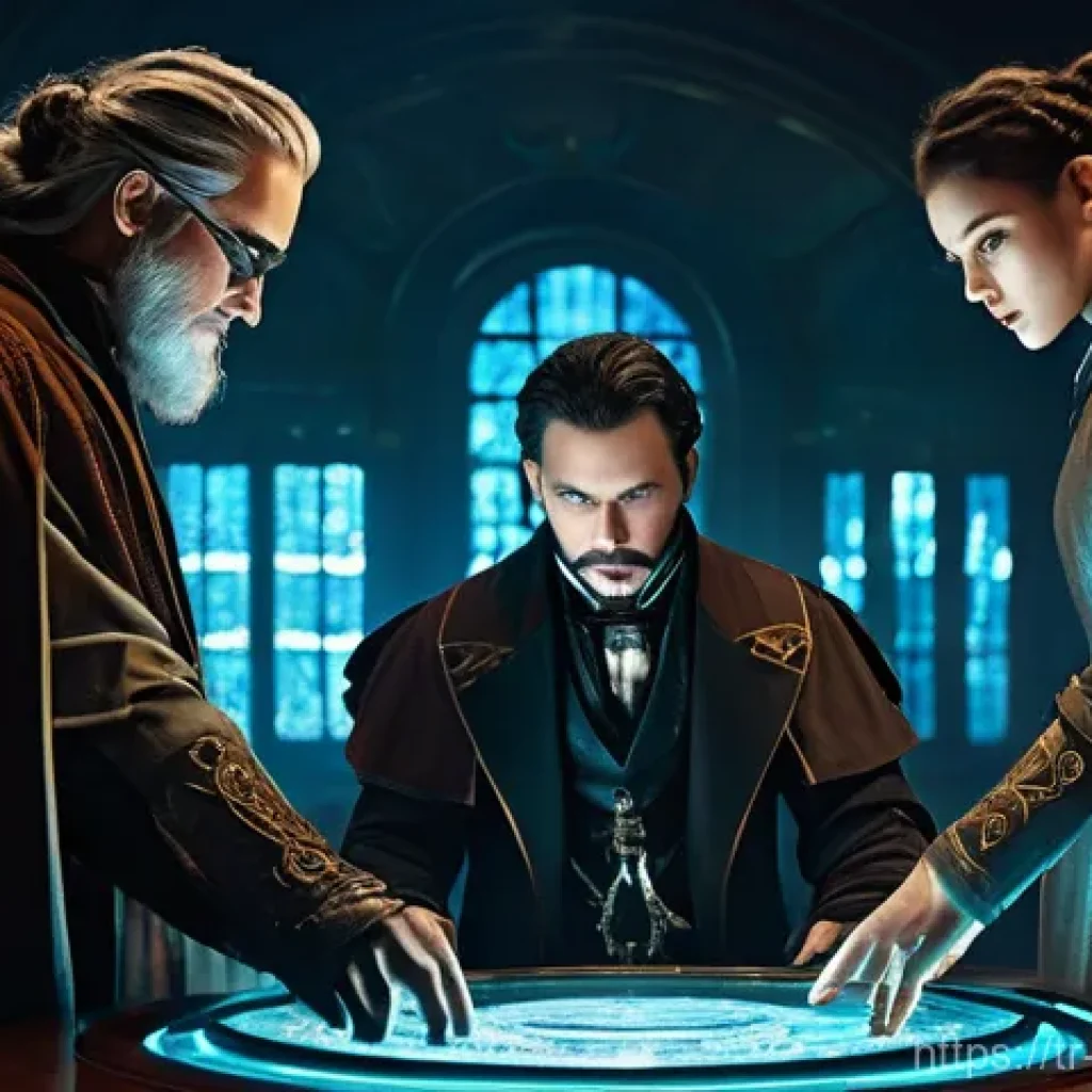 리버스 1999 속성 간 상성 분석 - **Prompt:** "A group of three diverse 'Reverse: 1999' style characters, fully clothed in their disti...