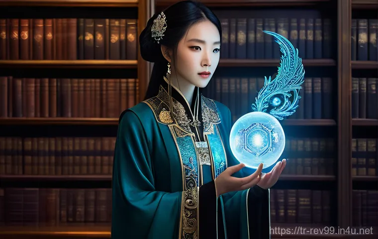 리버스 1999 게임 외부 도구 추천 - Prompt 1: Arcane Strategist in an Ethereal Library**