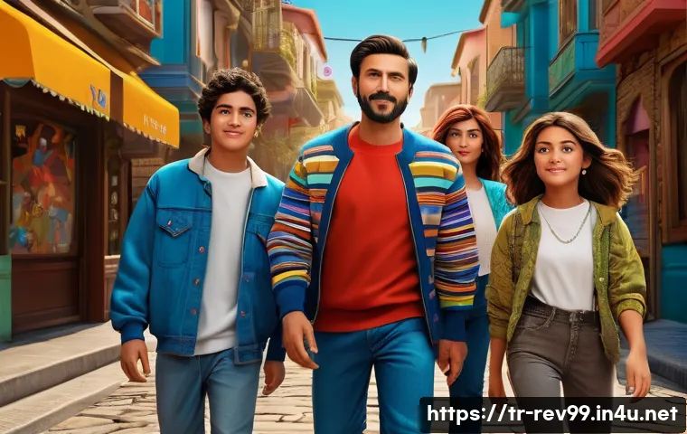 리버스 1999 인기 캐릭터 투표 - A vibrant and dynamic digital artwork featuring iconic 1990s and early 2000s animated characters pop...